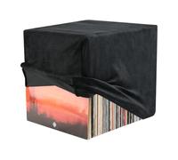 TXEsign Stretchable Vinyl Record Dust Cover, Fleece Spandex Protector Soft Record Protective Cover Storage Sleeve with Elastic Band for Multiple 12-Inch Vinyl Records