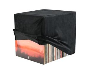 TXEsign Stretchable Vinyl Record Dust Cover, Fleece Spandex Protector Soft Record Protective Cover Storage Sleeve with Elastic Band for Multiple 12-Inch Vinyl Records