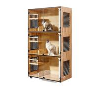 TXGJWRA Cat Villa Cat Cage Three-Story Cat Cage Cat Villa Breeding Luxury Cat Cabinet Cat Litter House Foster Display Cabinet Cat House Cat House,Large 120