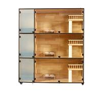 TXGJWRA Cat Villa Cat Cage Three-Story Cat Cage Cat Villa Breeding Luxury Cat Cabinet Cat Litter House Foster Display Cabinet Cat House Cat House,Extra Large 160