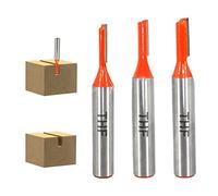 TXHF Straight Cut 8mm Shank Router Bit Set, Industrial Grade Micro Grain Carbide, 3mm, 4mm, 5mm (3pcs)