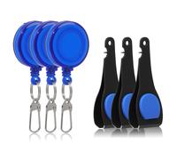 TXIN 3 Pack Stainless Steel Fishing Line Cutter with Retractor, Multifunctional Fly Fishing Nipper Portable Quickly Cut Fishing Line Cutting Tool (Blue)