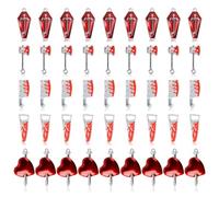 TXIN 50 Pieces Halloween Gothic Charms Fake Axe Knife Dangle Pendants Metal Coffin Cross Heart Charms for DIY Bracelet Necklace Earrings Halloween Jewelry Gifts, 5 Styles