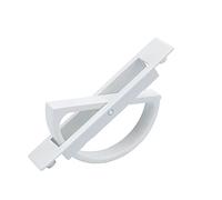 Txinmin Home 2 Pack Concealed Drawer Door Finger Insert Recessed Flush Pull Handle with Resin Back Cap, Ivory White