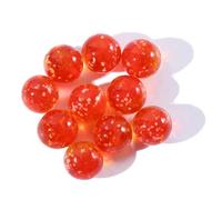 TXLEAPEY 10pcs Luminous Glass Balls 12mm Cream Console Game Pinball Machine Cattle Small Marbles Pat Toy Beads(Red)