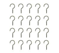 TXLEAPEY 20Pcs/Set Heavy Screw Hooks Brass Plated Cup Hook Shouldered Hanging Duty Extend a(Bronze,Length 25mm)