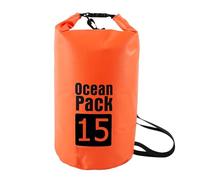 TXLEAPEY 2L/3L/5L/10L Waterproof Dry Bag Pack Sack Swimming Rafting Kayaking River Trekking Floating Sailing Canoing Boating Water(Orange 15L)