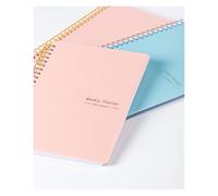 TXLEAPEY 2pcs A5 Agenda Planner Notebook Diary Weekly Goal Habit Schedules Journal Notebooks For School Stationery Office(Pink-English)