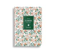 TXLEAPEY 2pcs A6 Schedule Vintage Yearly Diary Weekly Monthly Daily Planner Flower Organizer Paper Notebook School Agenda Supply(Raspberry)
