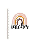 TXLEAPEY 3pcs A5 Spiral Notebook Teach Love Inspire Rainbow Note Book Writing Pad Journal Teacher Life Day Gift Appreciation Floral Design(Color-3)