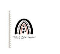 TXLEAPEY 3pcs A5 Spiral Notebook Teach Love Inspire Rainbow Note Book Writing Pad Journal Teacher Life Day Gift Appreciation Floral Design(Color-6)