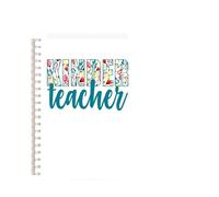 TXLEAPEY 3pcs A5 Spiral Notebook Teach Love Inspire Rainbow Note Book Writing Pad Journal Teacher Life Day Gift Appreciation Floral Design(Color-4)