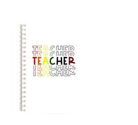 TXLEAPEY 3pcs A5 Spiral Notebook Teach Love Inspire Rainbow Note Book Writing Pad Journal Teacher Life Day Gift Appreciation Floral Design(Color-2)