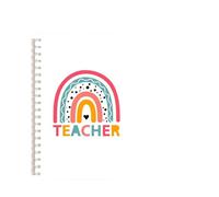 TXLEAPEY 3pcs A5 Spiral Notebook Teach Love Inspire Rainbow Note Book Writing Pad Journal Teacher Life Day Gift Appreciation Floral Design(1)
