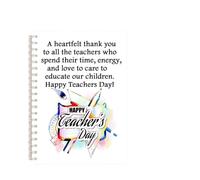 TXLEAPEY 3pcs Happy Teacher Day Gift Spiral Binder Notebook Stationery Notepad Campus Student Quote Thank You For Guiding Inspiring Us(Color-5)