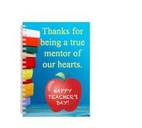TXLEAPEY 3pcs Happy Teacher Day Gift Spiral Binder Notebook Stationery Notepad Campus Student Quote Thank You For Guiding Inspiring Us(Color-4)