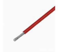 TXLEAPEY 5M-10M PVC Plastic Coated Stainless Steel 304 Wire Rope Cable(Red,10M_3MM AFTER COATING)