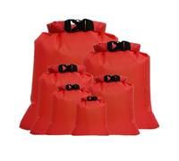 TXLEAPEY 5PCS 1.5/2.5/3/3.5/5/8L Waterproof Dry Bag Pack Sack Swimming Rafting Kayaking River Trekking Floating Sailing Canoing Boating(Red)