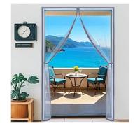 TXLEAPEY Magnetic Net Door Screen Grey Invisible Mesh Summer Automatic Closing Curtain(Width 90cm,Height 225cm)