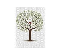 TXLEAPEY Wedding Guest Book Fingerprint Tree Canvas Wall Art Poster Signature Marriage Souvenir For Party De(Color03,30x40cm)