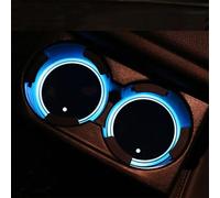 Txopaf 2PCS Car LED Luminous Cup Holder Coasters, For Discovery Sport Range Rover Evoque Range Rover Cup Holders Insert Coaster Non-slip Anti-Spilt Auto Interior Accessories
