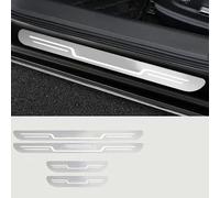 Txopaf 4PCS Car Stainless Steel Door sill Protector, for Mercedes-Benz C-Class C180 C200 C220d C300 C300d C400 C43 C63 C63S Threshold Kick Plates Anti-Slip Anti-Scratch Scuff Guard Accessories