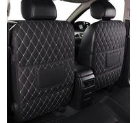 Txopaf Car Pu Leather Anti-Kick Protector Mats, for BYD Seal U DM-i Front seat back pad Waterproof Anti Dirt Mud Protection Accessories,A/Black Beige-Full package