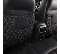 Txopaf Car Pu Leather Anti-Kick Protector Mats, for BYD Seal U DM-i Front seat back pad Waterproof Anti Dirt Mud Protection Accessories,A/Black Beige-half package
