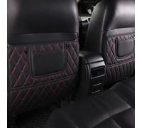 Txopaf Car Pu Leather Anti-Kick Protector Mats, for K-ia Sportage 2017-2024 Front seat back pad Waterproof Anti Dirt Mud Protection Accessories,B/Black Red-half package