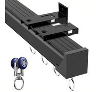 TXQHD 2.3ft-19.7ft Curtain Single Tracks Heavy Duty Curtain Rails for Room Divider, RV Curtain, Hospital Curtain Track System