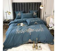 TXQHD Bedding Set King Size White Cotton, Duvet Covers Double Bed, Duvet Covers Bedding Sets Duvet Cover Sheet Pillowcases King Size Double Bed Twin 4pcs Cotton Luxury