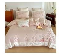 TXQHD Duvet Cover Set Skirt Style Cotton 4-piece Daisy Embroidery Bedding Lace Quilt Bed 1.5m