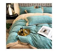TXQHD Duvet Cover Set Winter Coral Four-piece Flannel Three-dimensional Carved Milk Velvet Luxury Bedding Cover(Color E, Size : 1.5m bed sheet se
