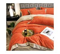 TXQHD Duvet Cover Set Winter Coral Four-piece Flannel Three-dimensional Carved Milk Velvet Luxury Bedding Cover(Color E, Size : 1.5m bed sheet se