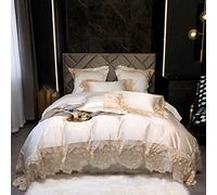 TXQHD silk lace b side 100-count long-staple cotton bedding four-piece set (White style)