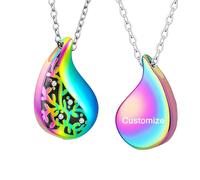 TXQHDHX Customize Cremation Jewelry for Ashes - Tree of Life Teardrop Urn Necklace for Ashes Personalized Necklaces Engraved Names