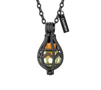 TXQHDHX Customize Urn Necklace - Glass Cremation Jewelry for Ashes Pendant Keepsake Openwork Teardrop For Women Men Personalized Engraved Names