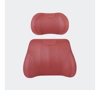 TXRYH Car Headrest Lumbar Cushion Set for Cadillac Celestiq 2024, Nappa Perforated Cover Cloud Memory Foam Neck Back Support Breathable Easy Strap Installation,A