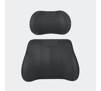 TXRYH Car Headrest Lumbar Cushion Set for Cadillac Celestiq 2024, Nappa Perforated Cover Cloud Memory Foam Neck Back Support Breathable Easy Strap Installation,B