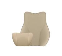 TXRYH Car Headrest Lumbar Cushion Set for Cadillac Lyriq 2024, Microfiber Cover Memory Foam Core Breathable Perforation Posture Support Stretch Strap Fixing,D