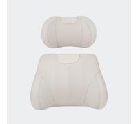 TXRYH Car Headrest Lumbar Cushion Set for Ferrari Purosangue 2024, Nappa Perforated Cover Cloud Memory Foam Neck Back Support Breathable Easy Strap Installation,C