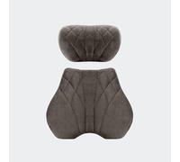 TXRYH Car Headrest Lumbar Cushion Set for Ferrari Roma 2024, Flannel Fabric Color Match Soft Bounce Back 3D Neck Support Breathable Design Elastic Strap,B