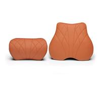 TXRYH Car Lumbar Back Neck Cushion for Ferrari Roma 2024, Micro-Perforated Nappa Memory Foam Support 3D Contact Comfortable Soft Breathable Curved Design Adjustment, B