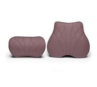 TXRYH Car Lumbar Back Neck Cushion for Ferrari Roma 2024, Micro-Perforated Nappa Memory Foam Support 3D Contact Comfortable Soft Breathable Curved Design Fit, E