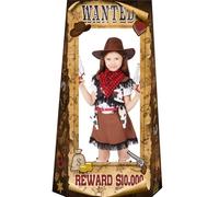 TxscOxwP1 4.5ft Tall Life Size Stand in West Wanted Photo Booth Props Selfie Frames, Brown Western Cowboy Cowgirl Theme Party Supplies, Wild West Rustic Paper Photo Booth Prop