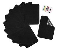 TXSN 12PCS Iron-on Repair Patch, Cotton Repair Patch for Clothes Pants Mending and Decorating Size 3" by 4-1/4, Black