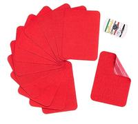 TXSN 12PCS Iron-on Repair Patch, Cotton Repair Patch for Clothes Pants Mending and Decorating Size 3" by 4-1/4, Red