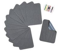 TXSN 12PCS Iron-on Repair Patch, Cotton Repair Patch for Clothes Pants Mending and Decorating Size 3" by 4-1/4, Dark Green