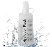 TXSN 150ML Soft Flask, Running Water Bottle Foldable TPU Hydration Flask for Running Hydration Pack Cycling Hiking Marathon, Clear