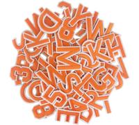 TXSN 72pcs Iron on Letters and Numbers Patches, Embroidered Letters and Numbers Applique Patches for Clothing, Hat, Jacket, Jeans, Backpacks, Bags and More, Orange